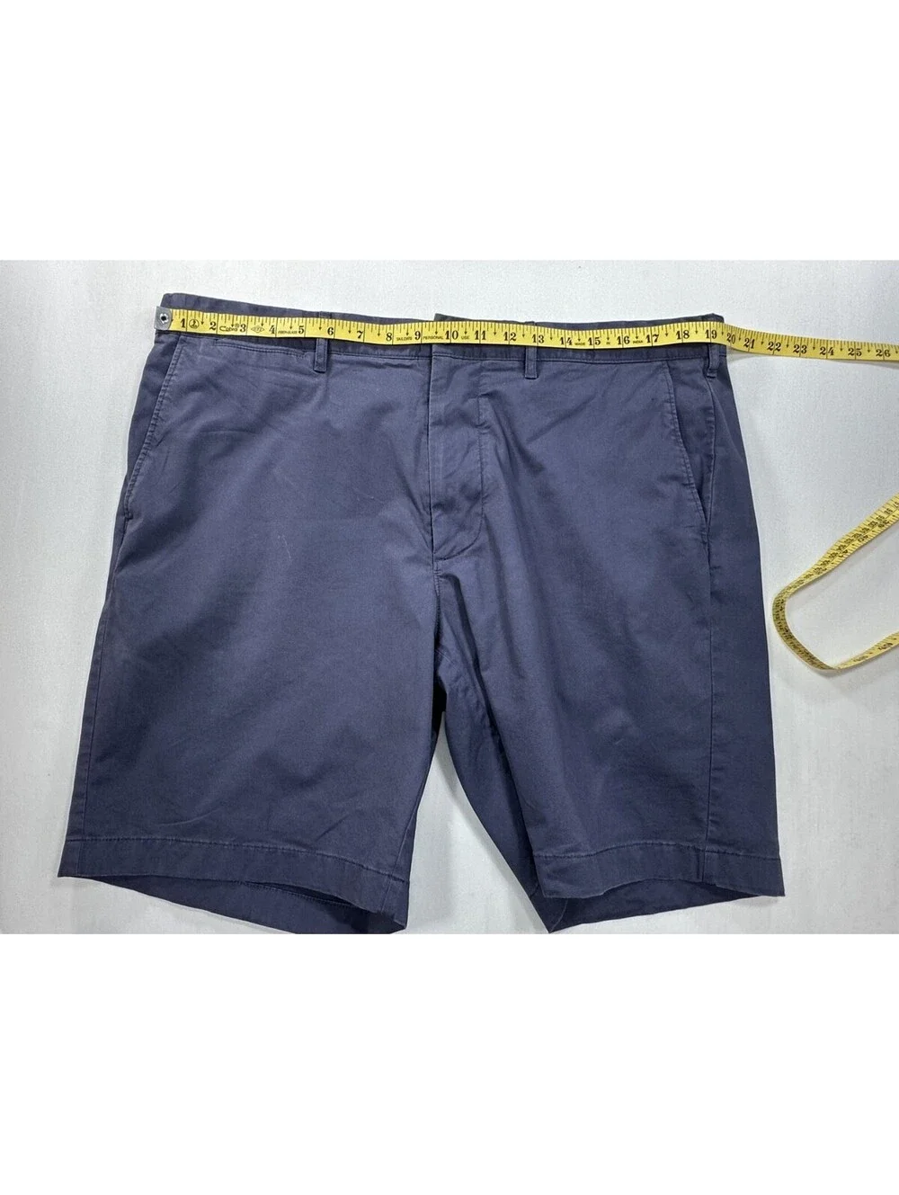 J Crew Flat Front Chino Shorts Blue Mens 38